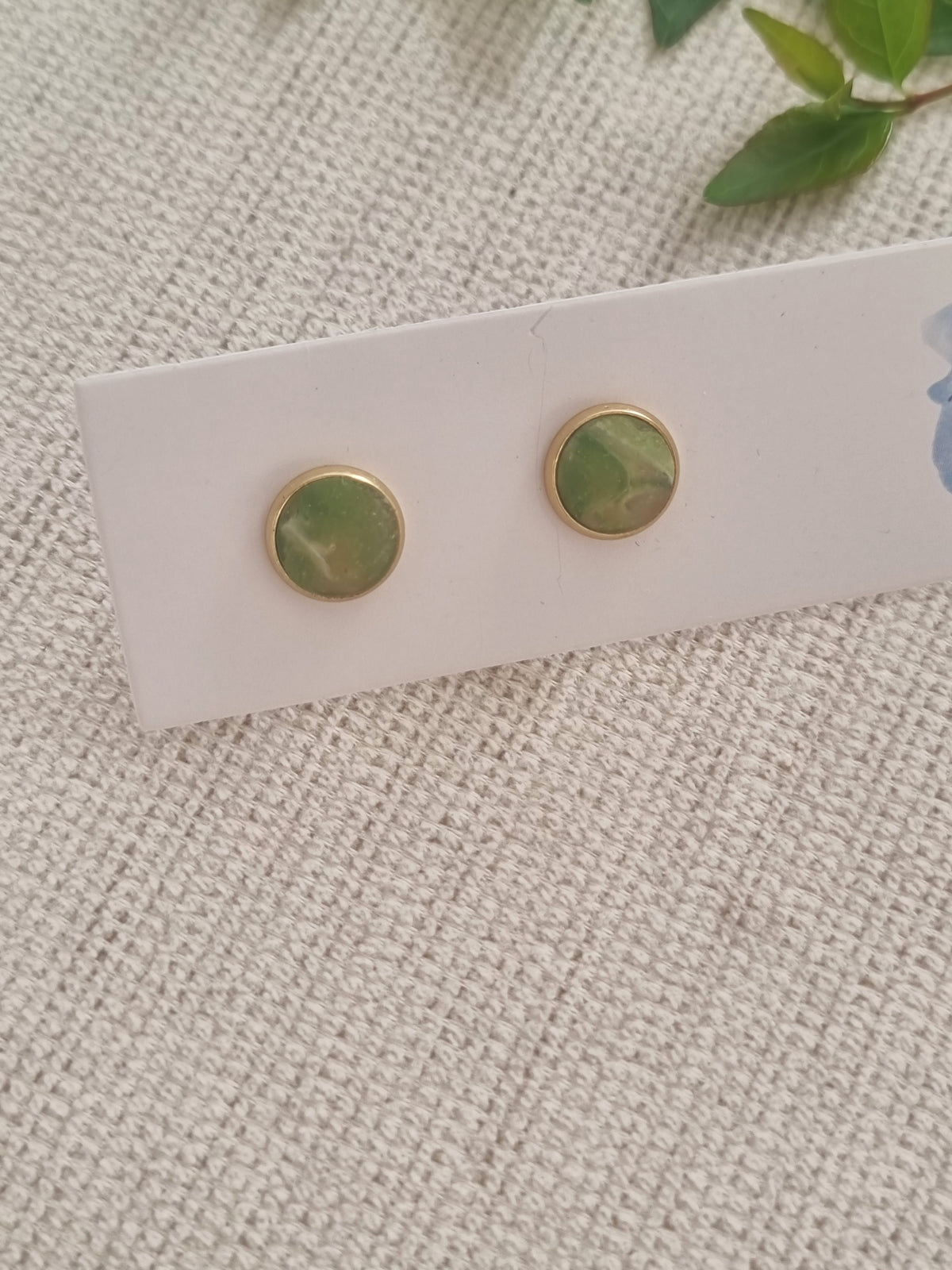 Sage Marble Studs