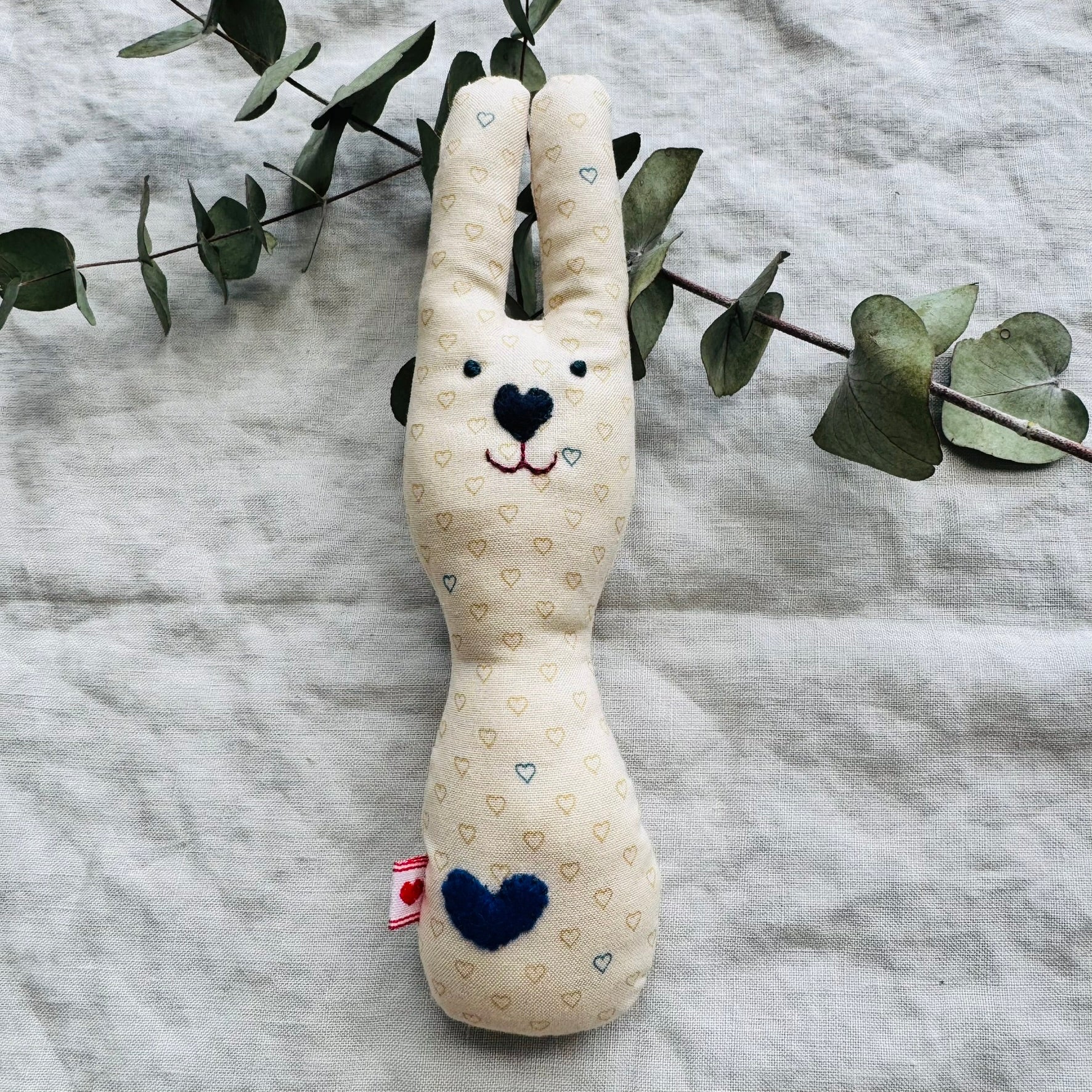 Handmade Bunny Rattle - Lots of options including Liberty