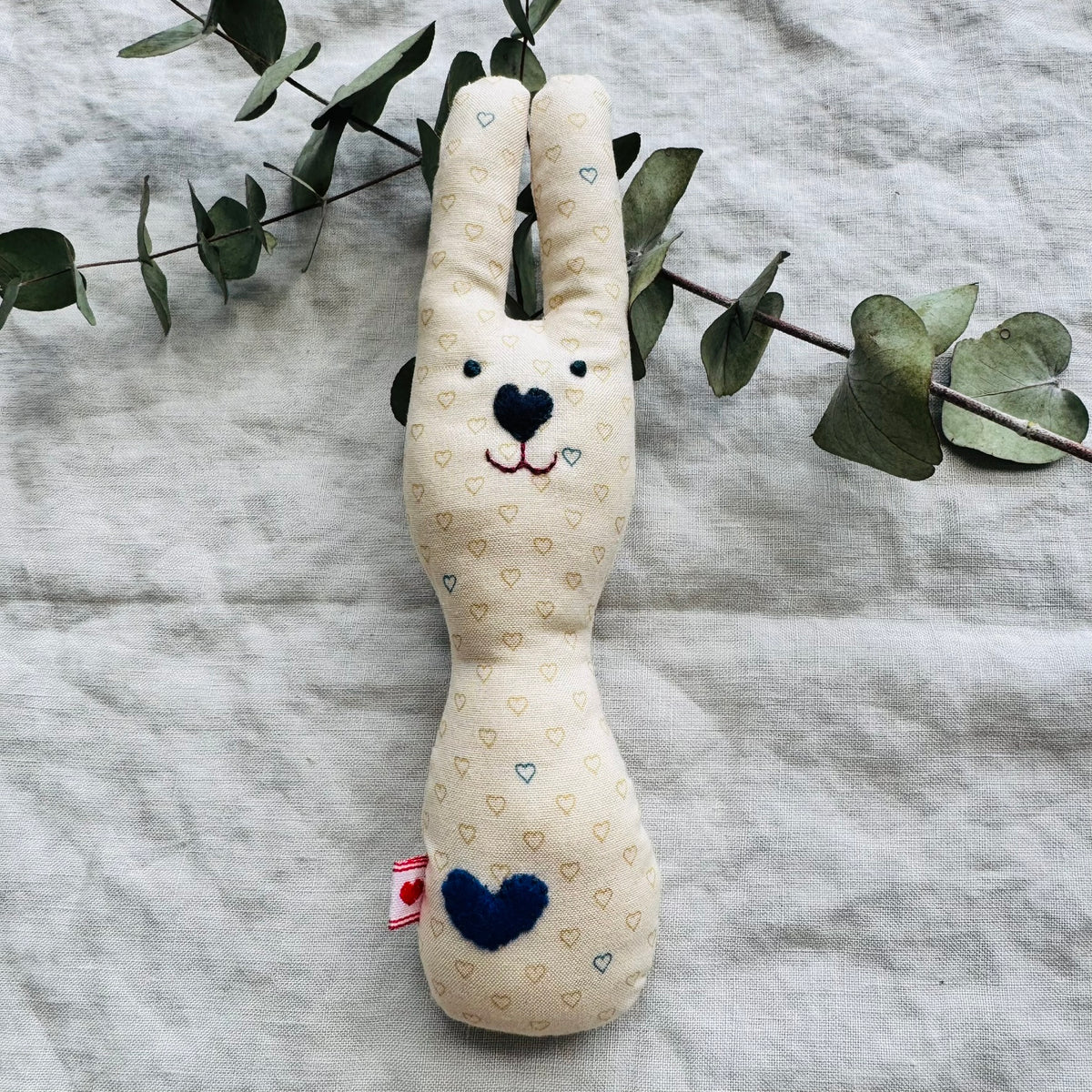 Handmade Bunny Rattle - Lots of options including Liberty
