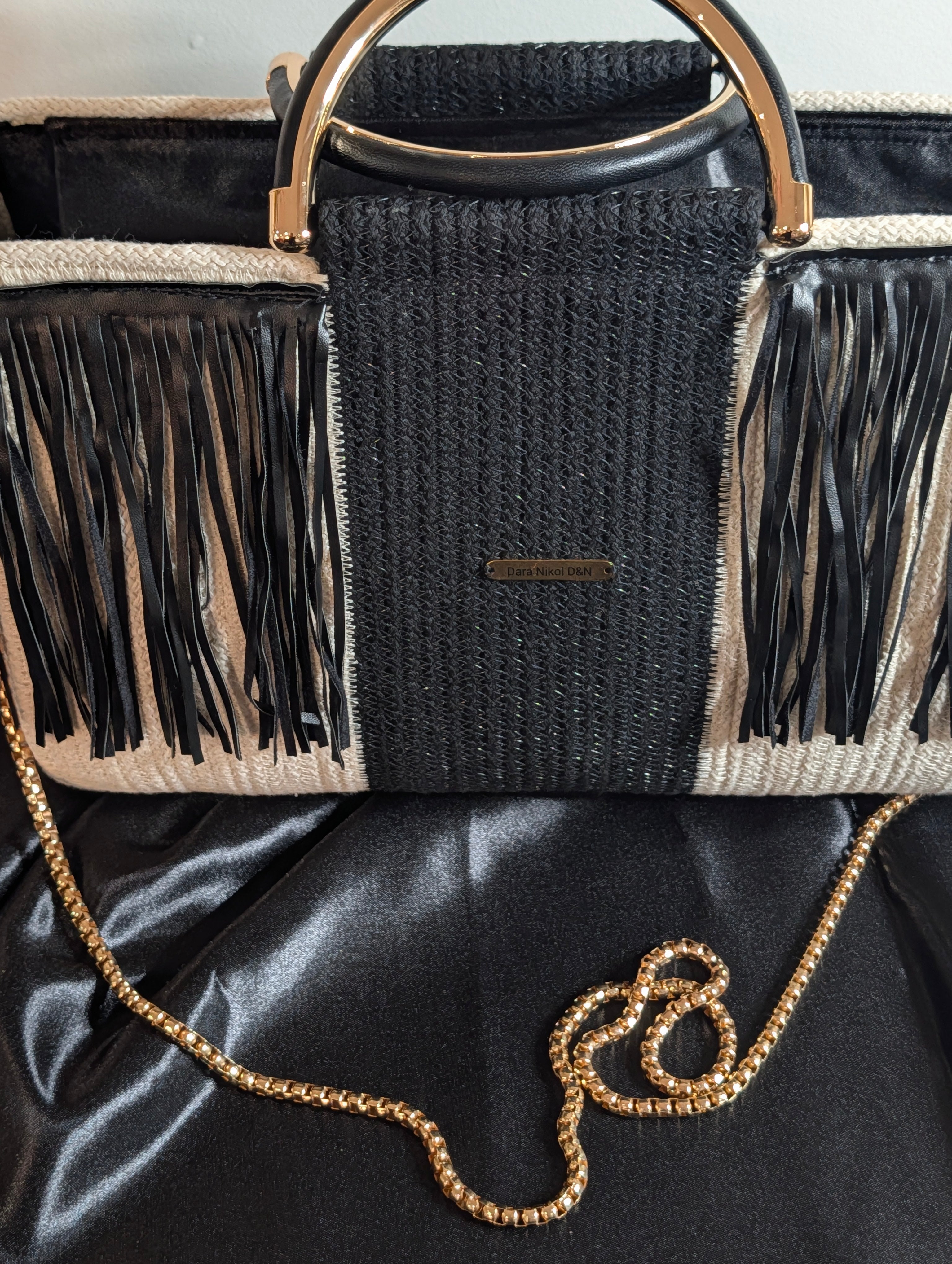 Fringe Medium Handmade Cotton Cord Tassel Handbag