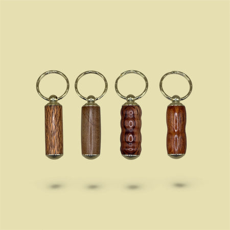 Handcrafted Timber Pill Holder Key Ring
