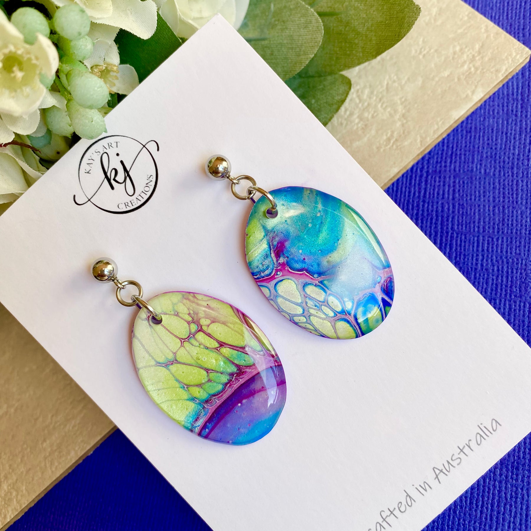 Unmatched Oval Artisan Earrings