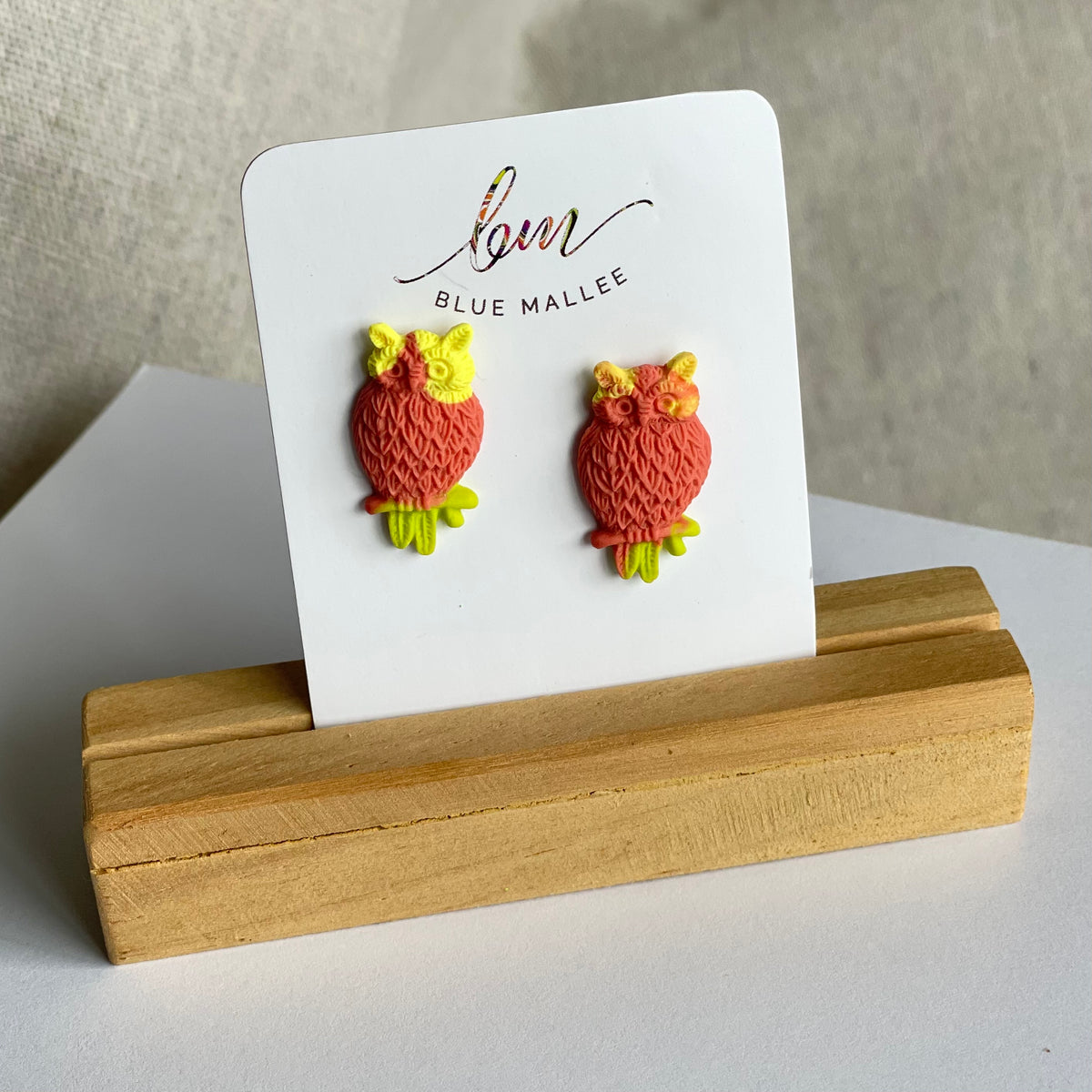 Polymer Clay Owl Stud Earrings – Hoot Hoot