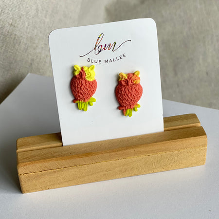 Polymer Clay Owl Stud Earrings – Hoot Hoot