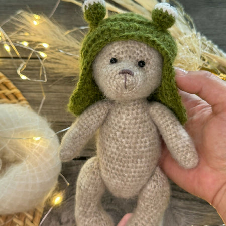 Crochet Bear in the Frog Hat