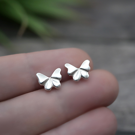 Butterfly Studs - Handmade Sterling Silver Butterfly Earrings