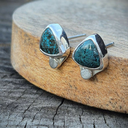 Turquoise Trillium Studs #3