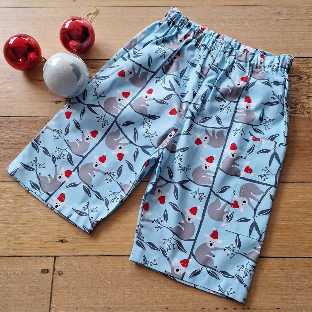 Handmade Boys Christmas Shorts | Size 4, 6, 8 years
