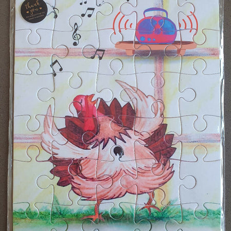 Cackleberry Lodge Boutique Puzzle - Reeno, The Turkey That Loved the Radio