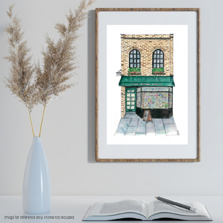 Watercolour Art Print - The Storefront Series - 'The Reading Nook'