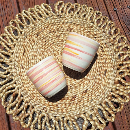 Espresso/Piccolo Set of 2 Pink and Orange