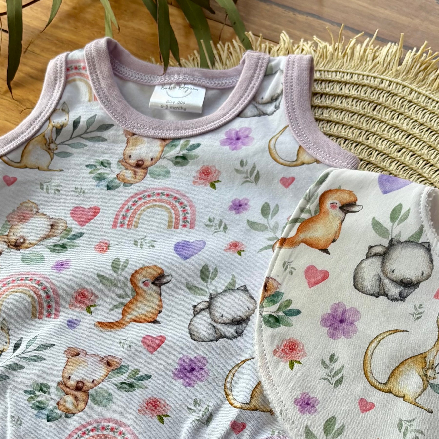 Baby Tank Bodysuit | Koala Dreams | Size premmie to 2 | Made to Order