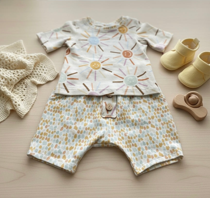 SUNSHINE TEE SHIRT AND SHORTS