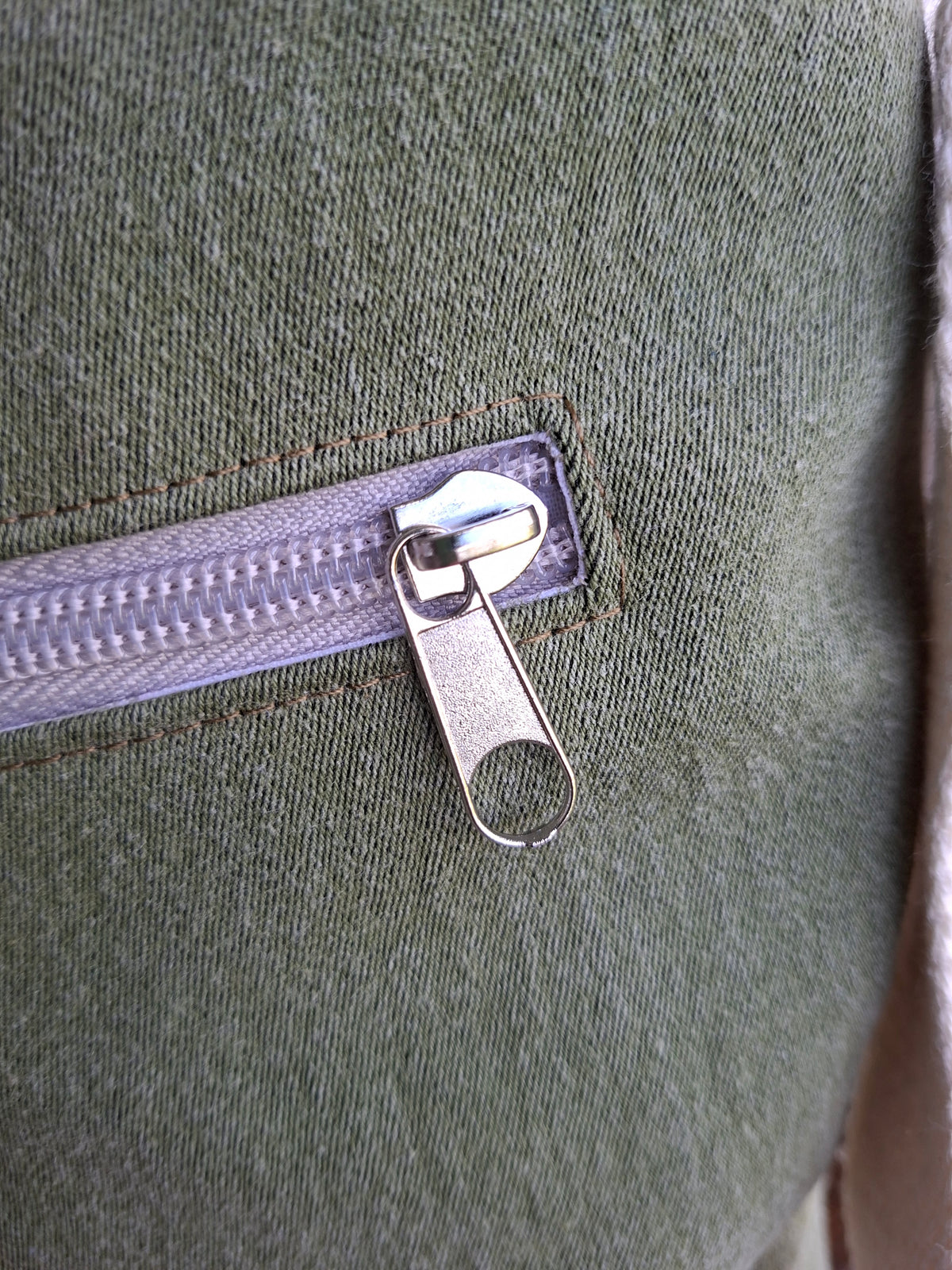 Upcycled Sage Green and Linen, Gender Neutral Crossbody Bag & Matching Coin Purse