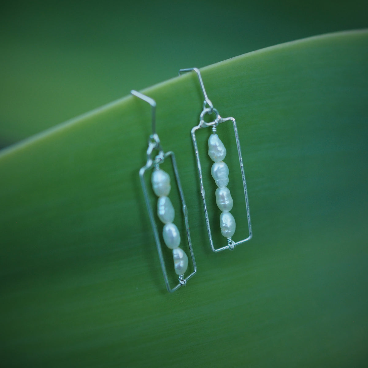 Pearl Portrait Earrings | Sterling Silver