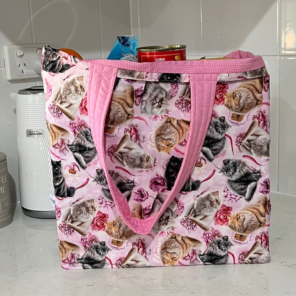 Grocery Tote ... Persian ... lined with storage bag