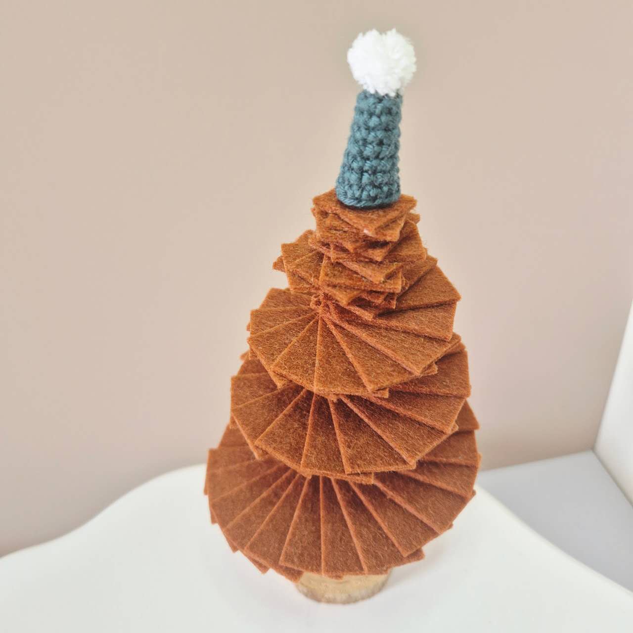 Spiral Staircase Inspired Felt Christmas Tree