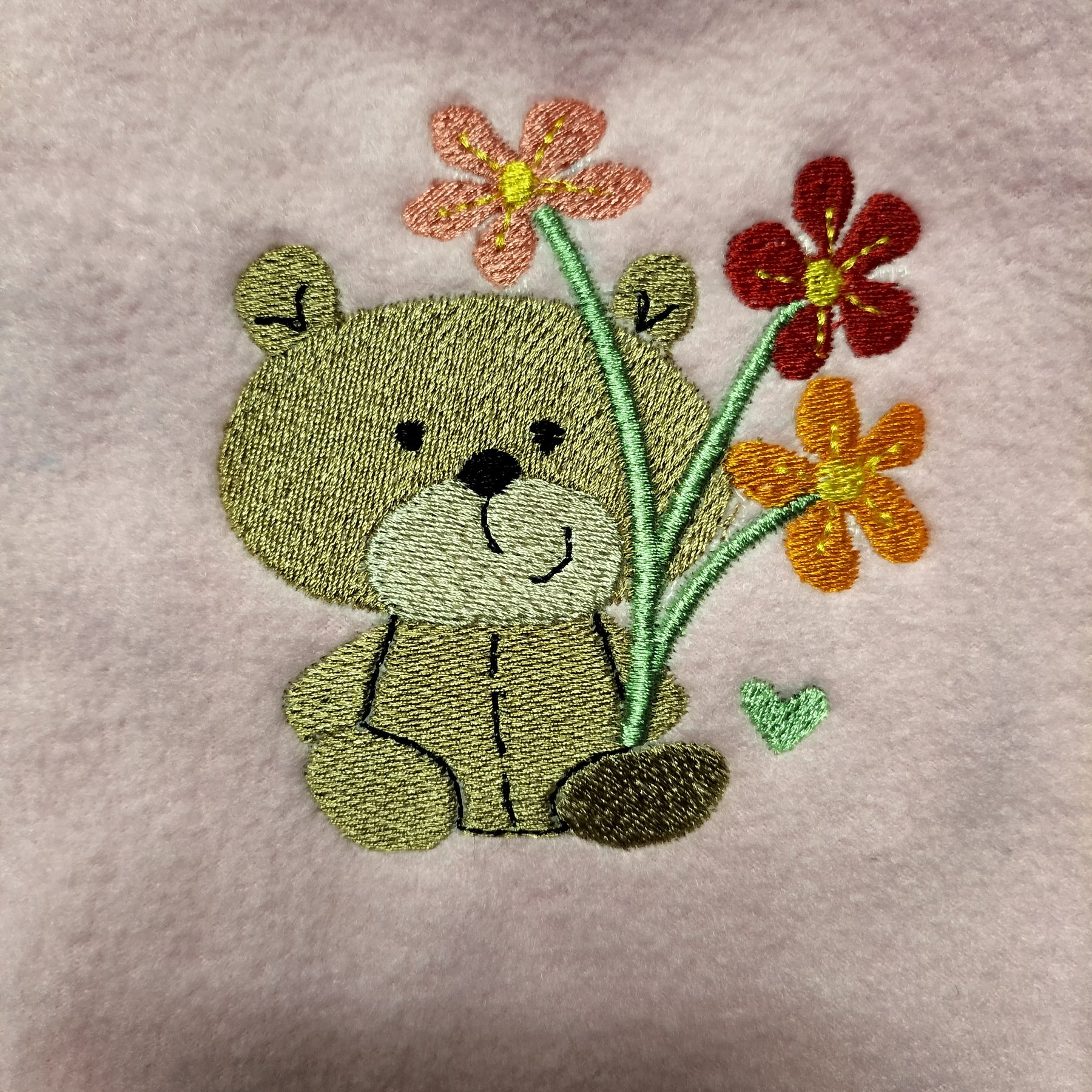 BABY PINK SLEEP BAG WITH BEAR