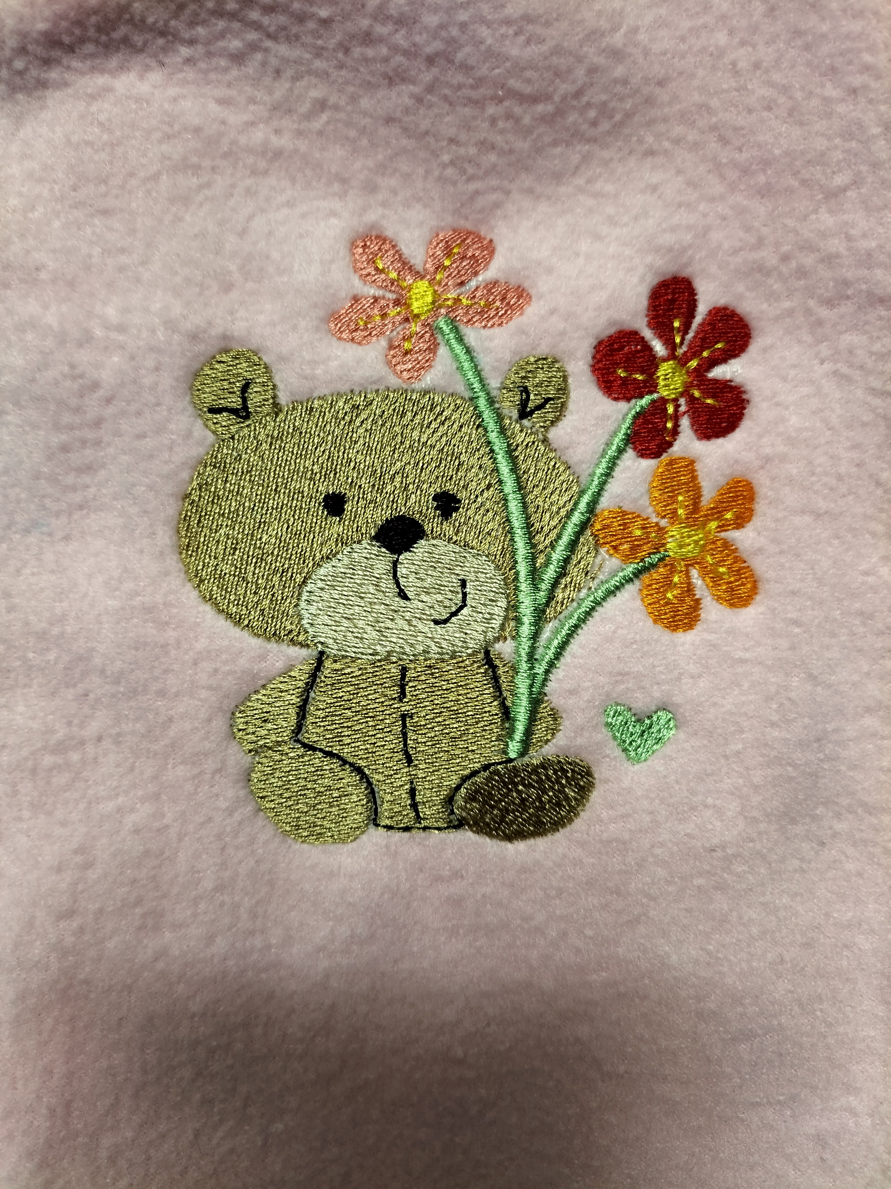 BABY PINK SLEEP BAG WITH BEAR