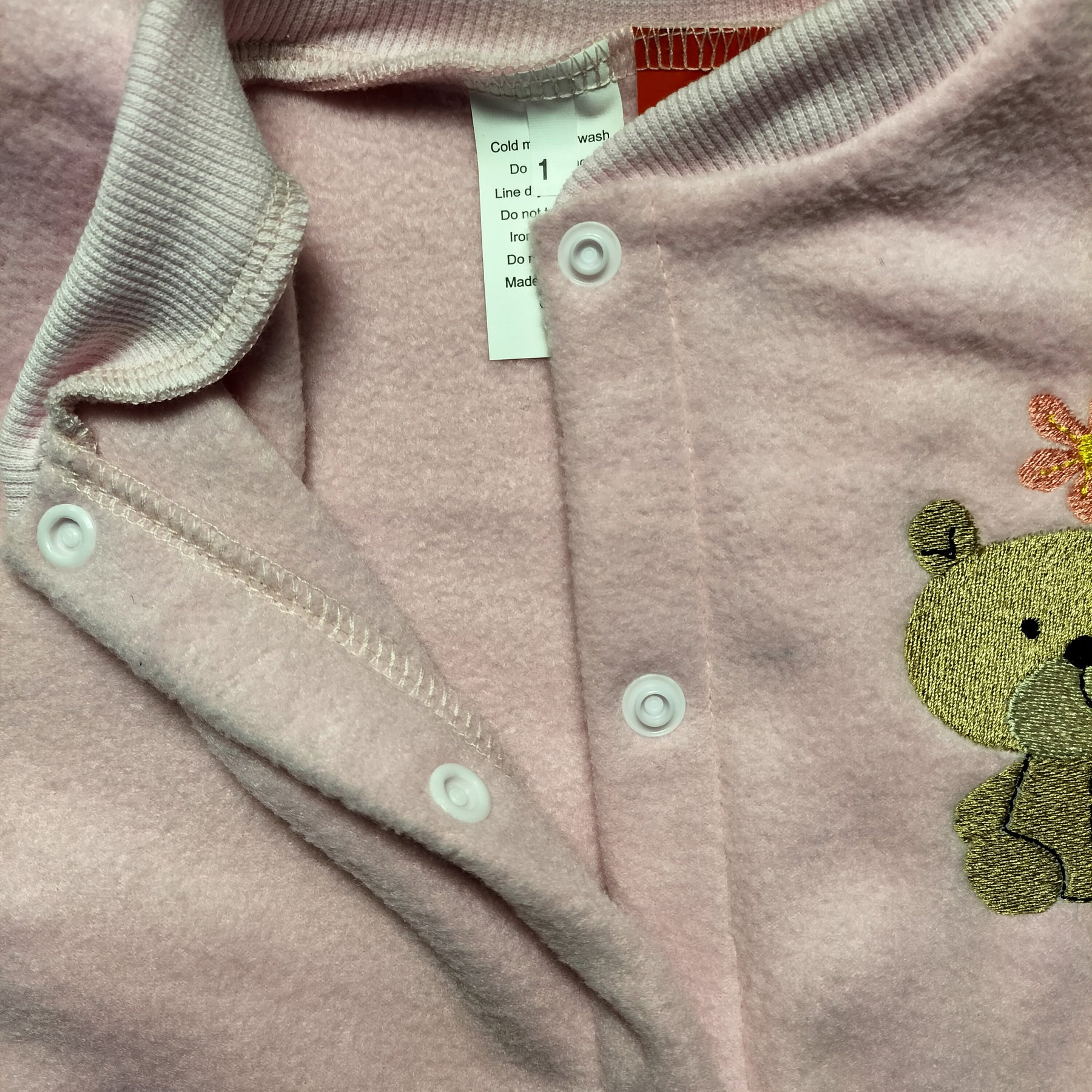 BABY PINK SLEEP BAG WITH BEAR
