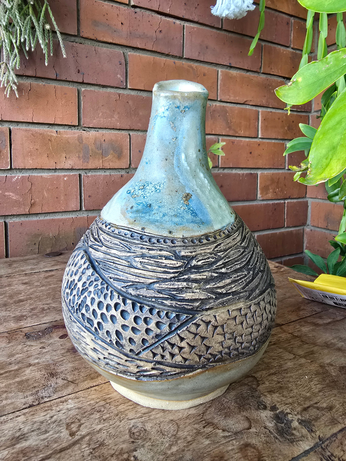 Carved vase