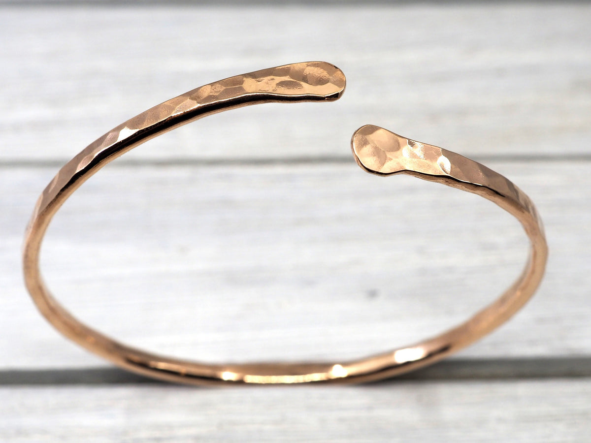 Bronze open bangle | Silver open bangle | Handmade bronze jewellery