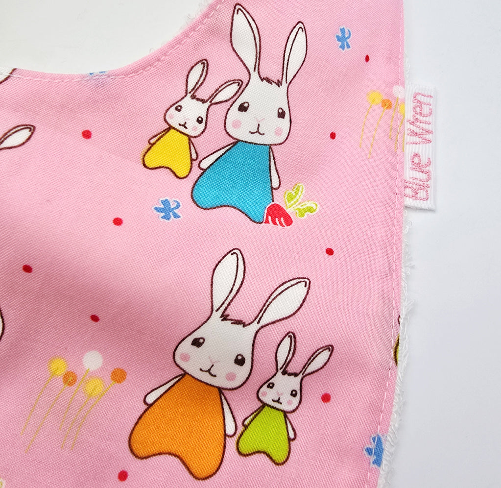 Baby Bunny Pink Bib Newborn Shower Gift