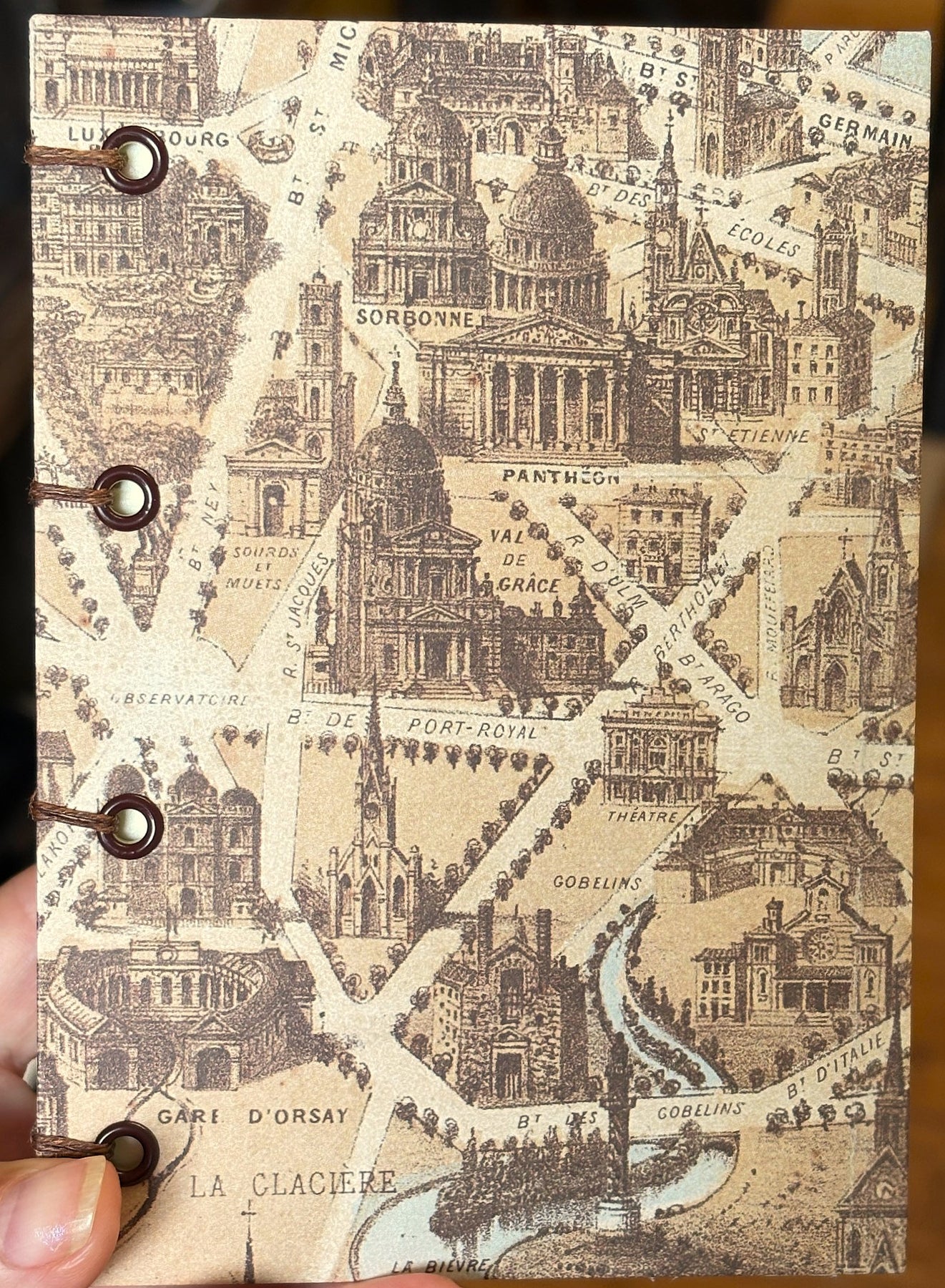 Mini Watercolour Sketchbook, Lay Flat Travel Size with Paris Cover