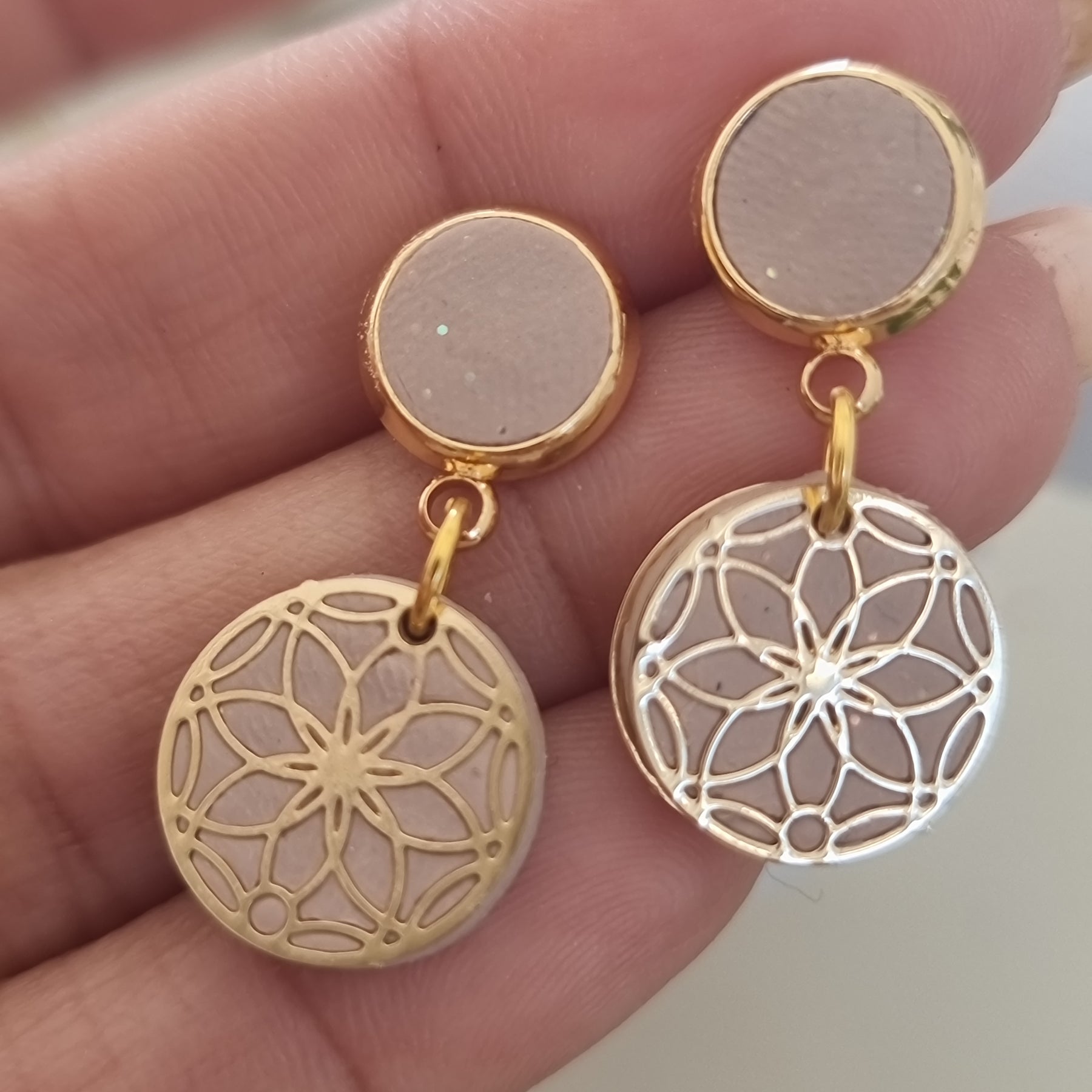 Blush Lace Dangles