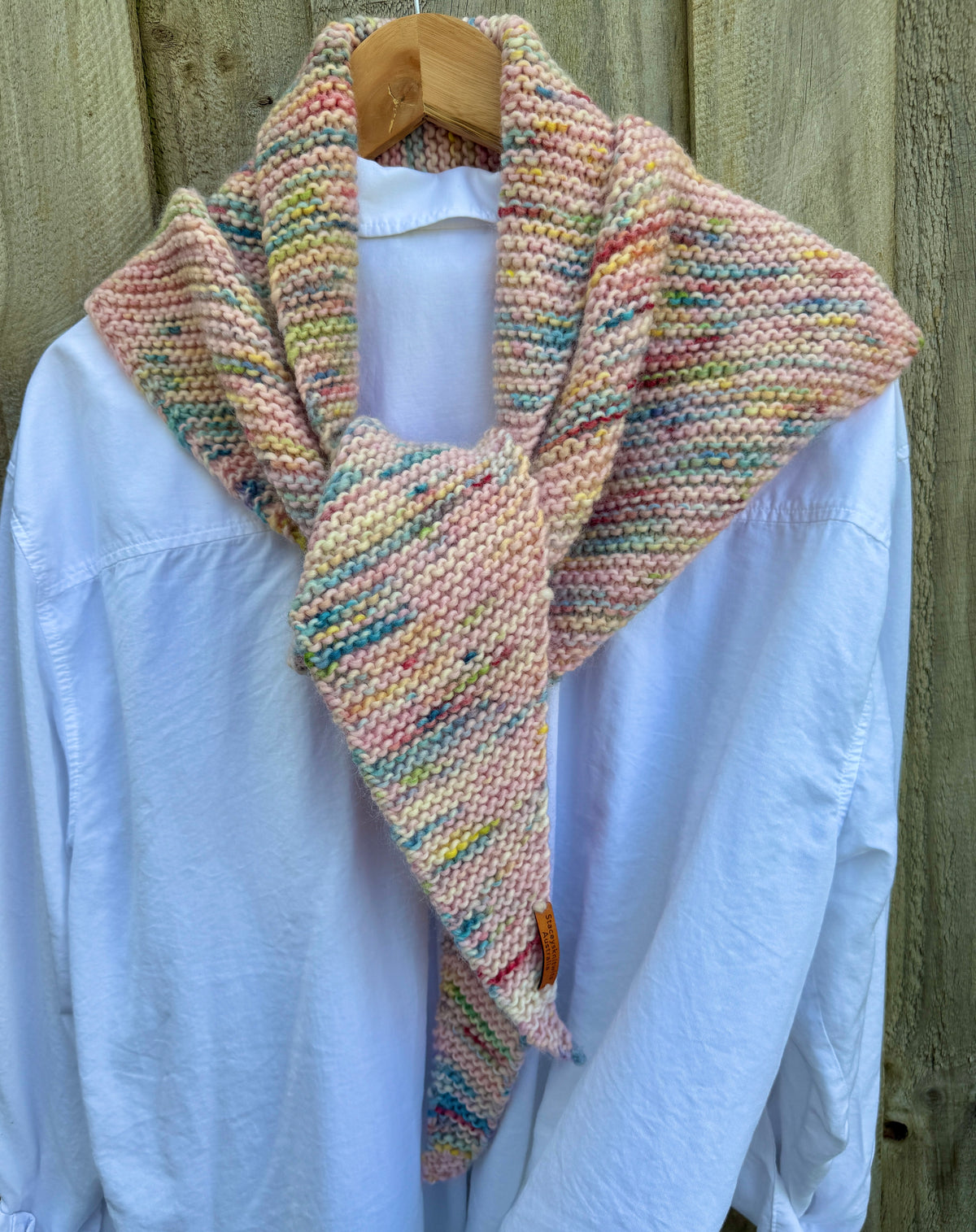 Merino Rainbow Scarf, Peruvian Wool Scarf