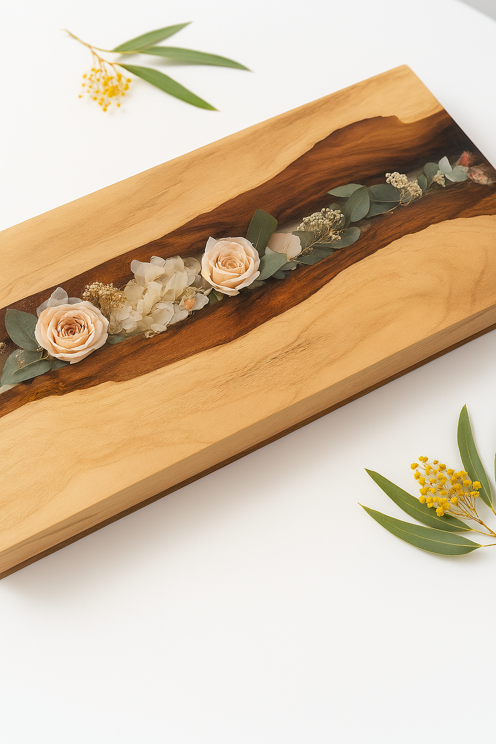 Wedding & Memorial Flower Keepsake River Boards **MADE TO ORDER**