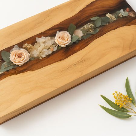Wedding & Memorial Flower Keepsake River Boards **MADE TO ORDER**