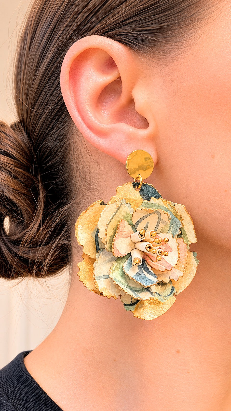 Autumn Bloom Floral Statement Earrings - Made to Order