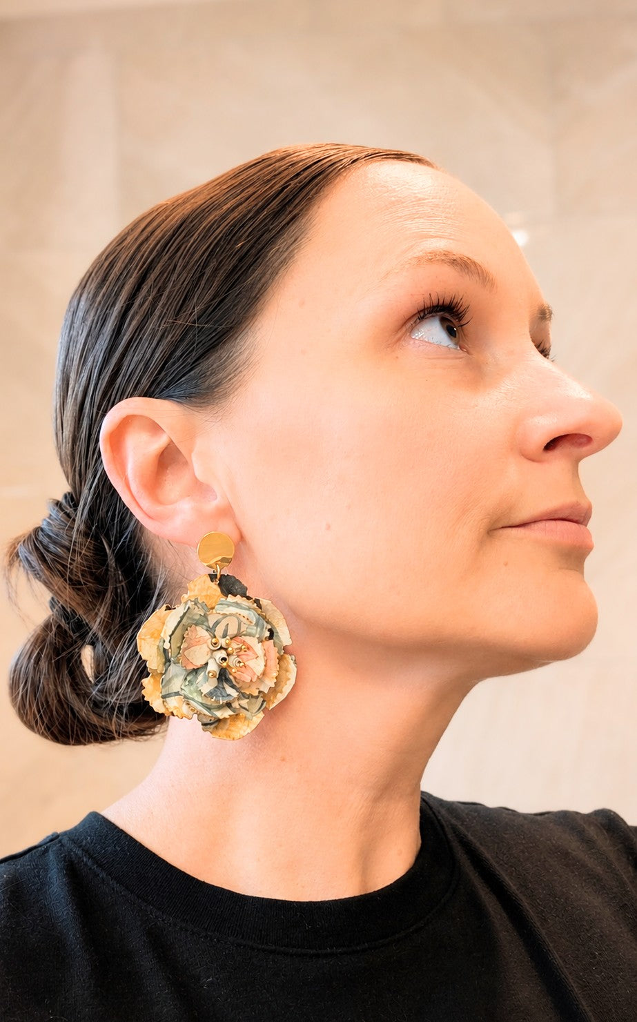 Autumn Bloom Floral Statement Earrings - Made to Order