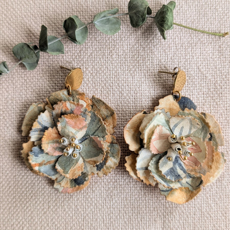 Autumn Floral Statement Earrings - Made to Order | Lightweight Sustainable Jewellery