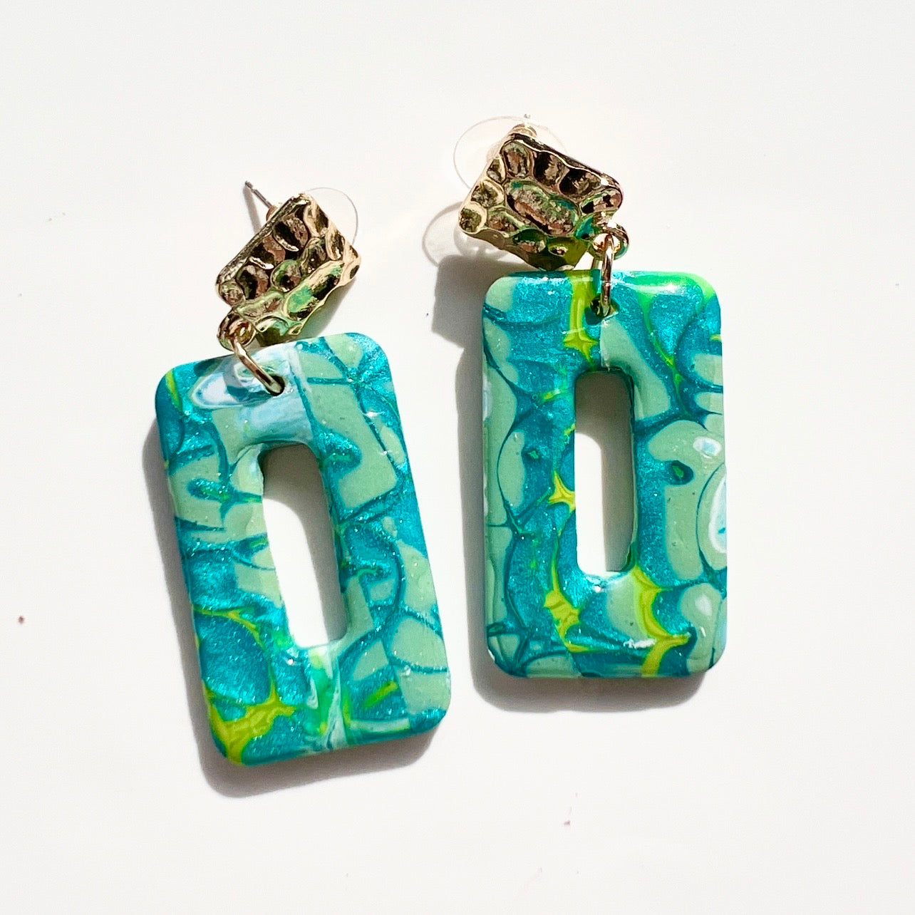 Earrings~Dangles~Lightweight~Affordable~Turquoise