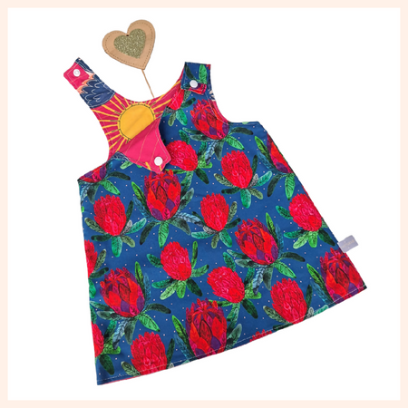 Protea Reversible Pinafore dress - size 000, 0, 1 and 2