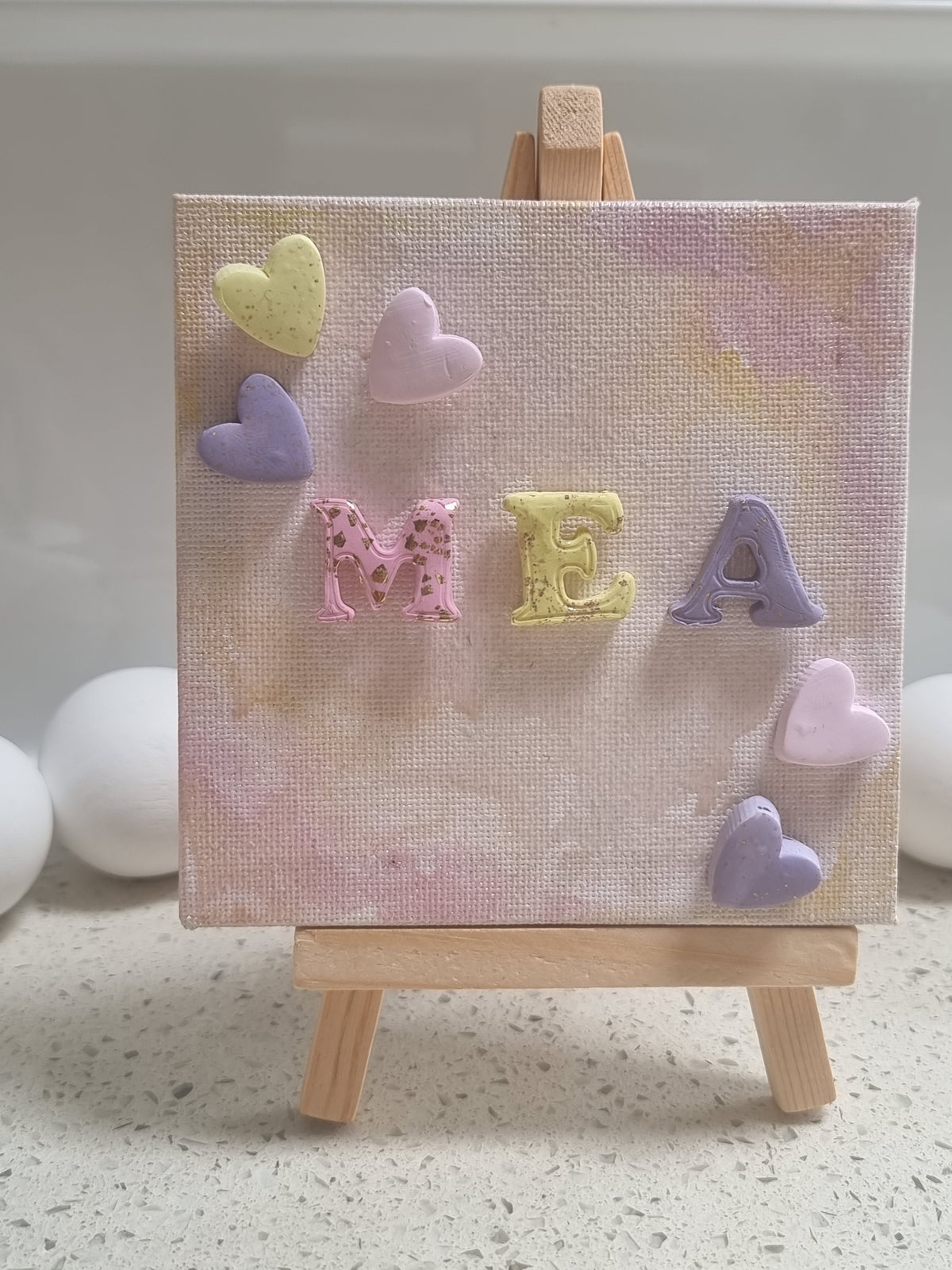 Name Tile Girls - Canvas and Easel bundle