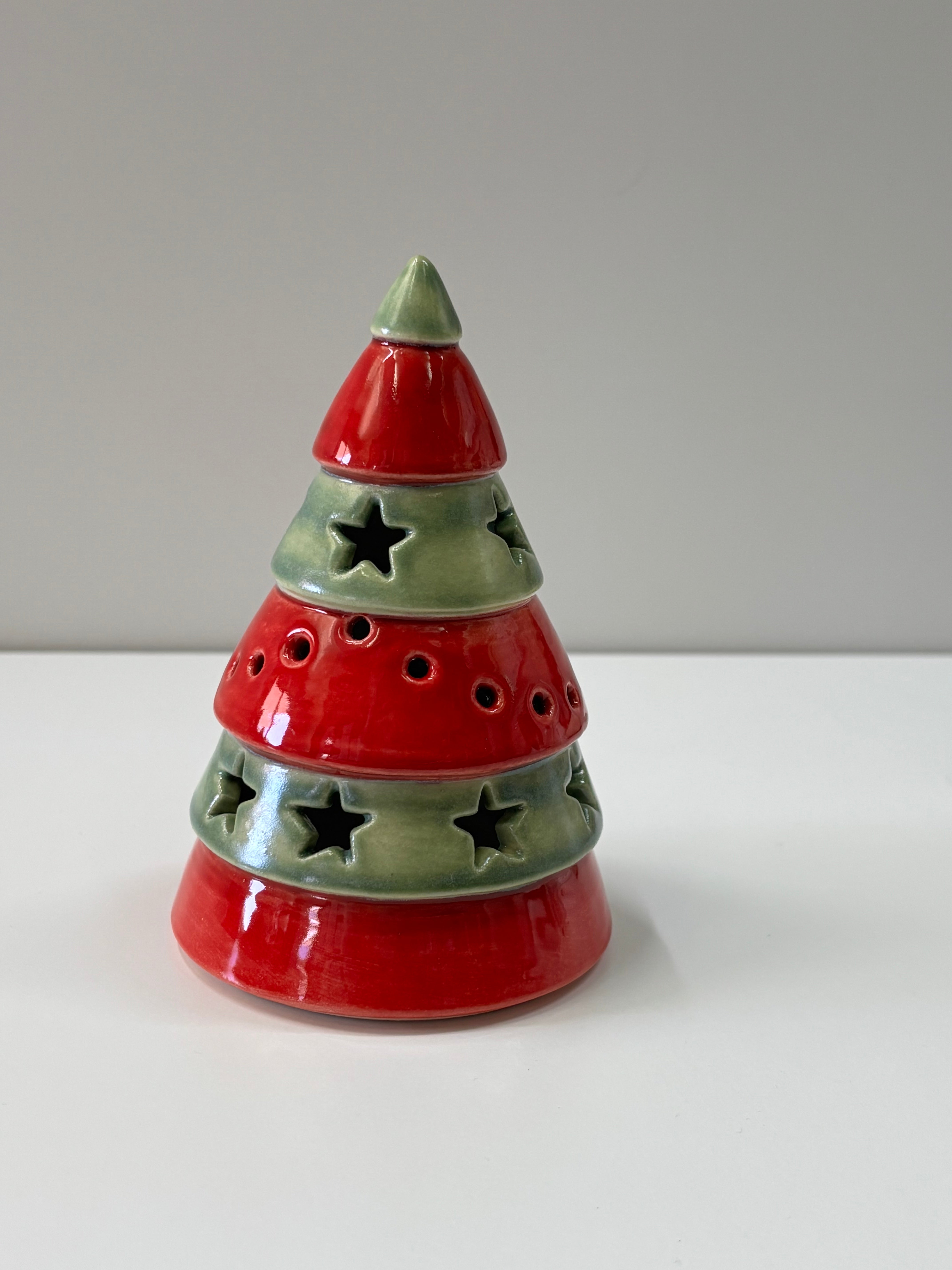 Ceramic Christmas Tree Luminaries Lantern