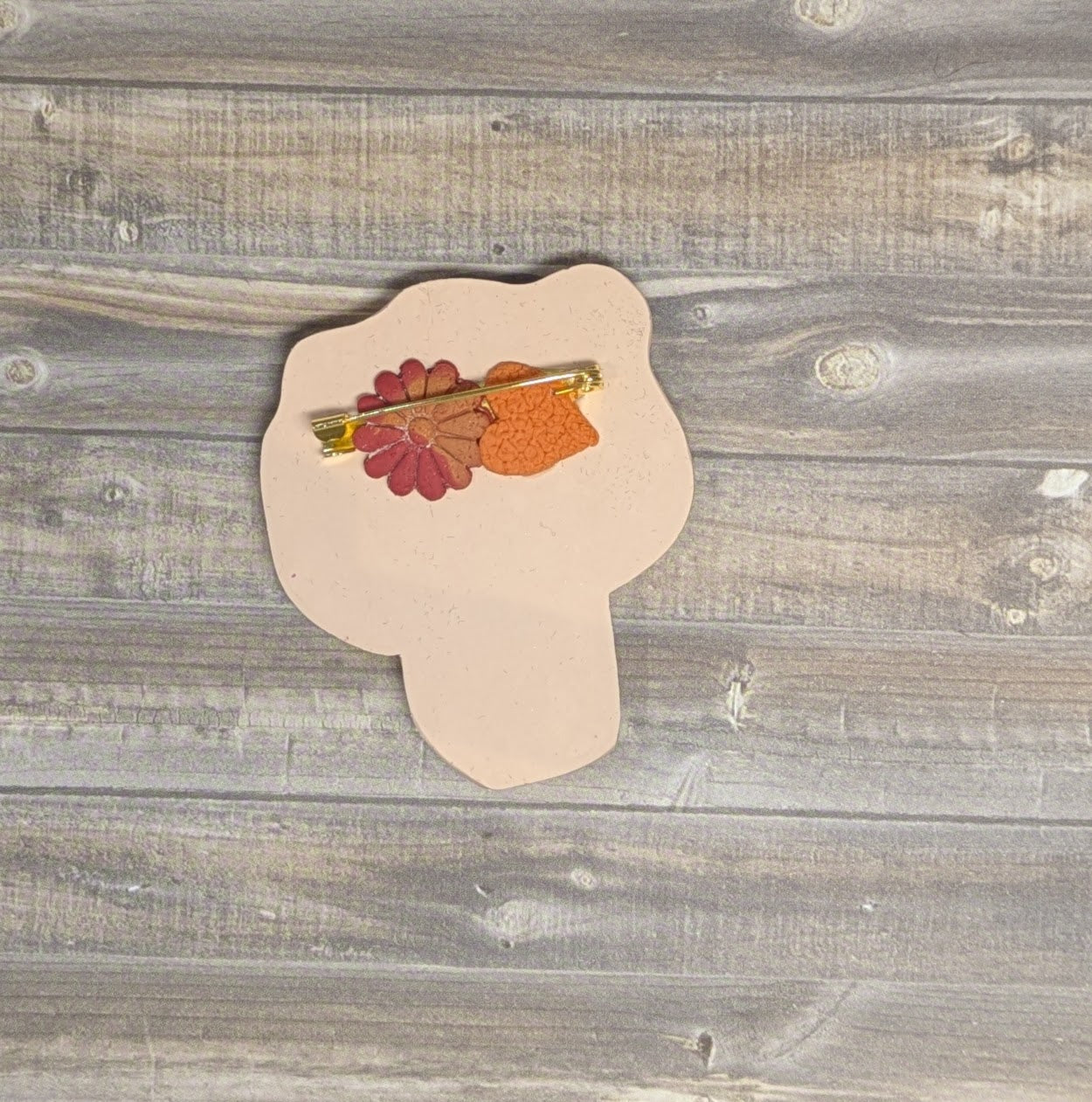 Flower Vase Brooch - Autumn Blue