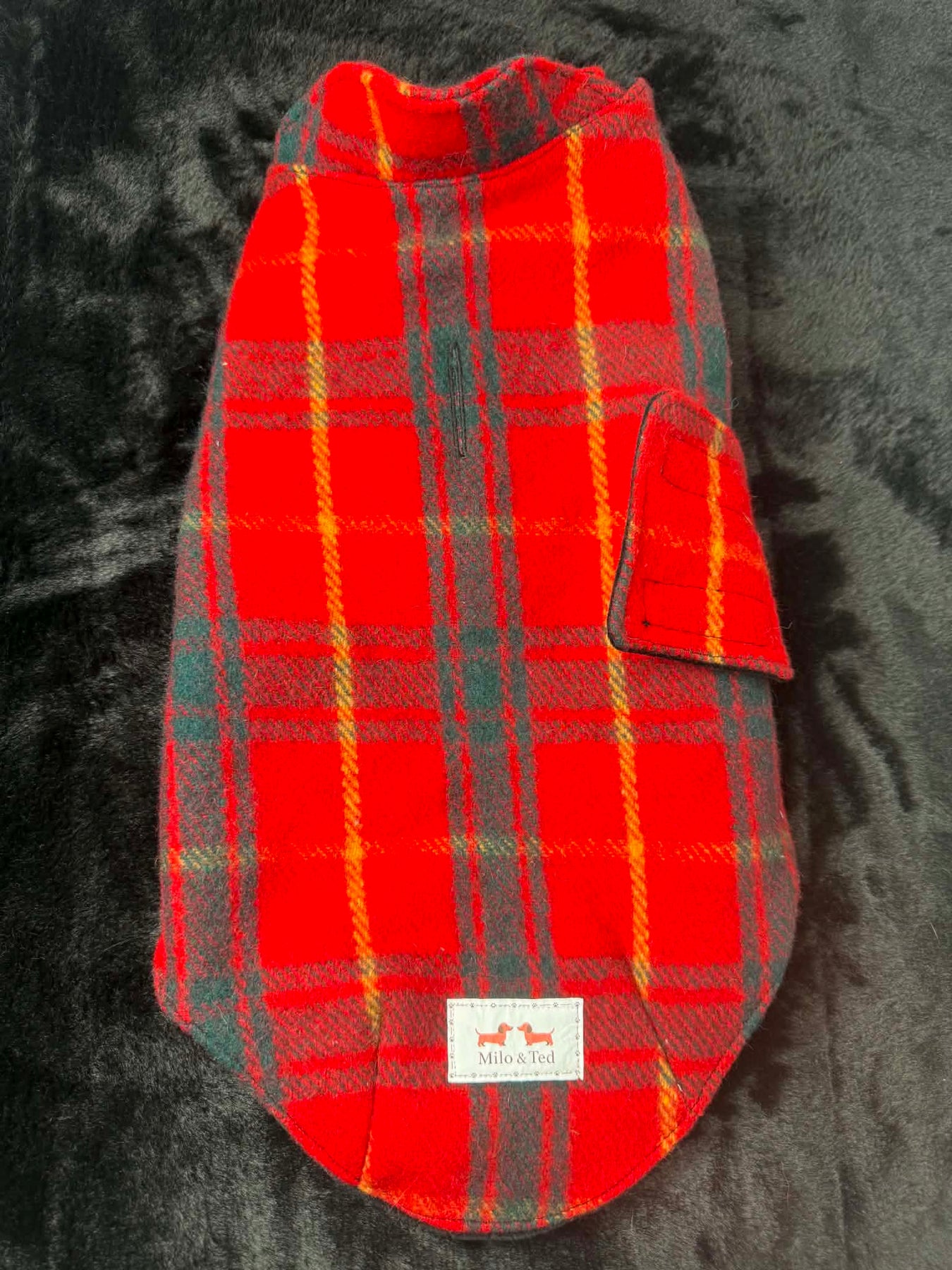 Upcycled woolen dachshund dog, puppy warm coats/jackets