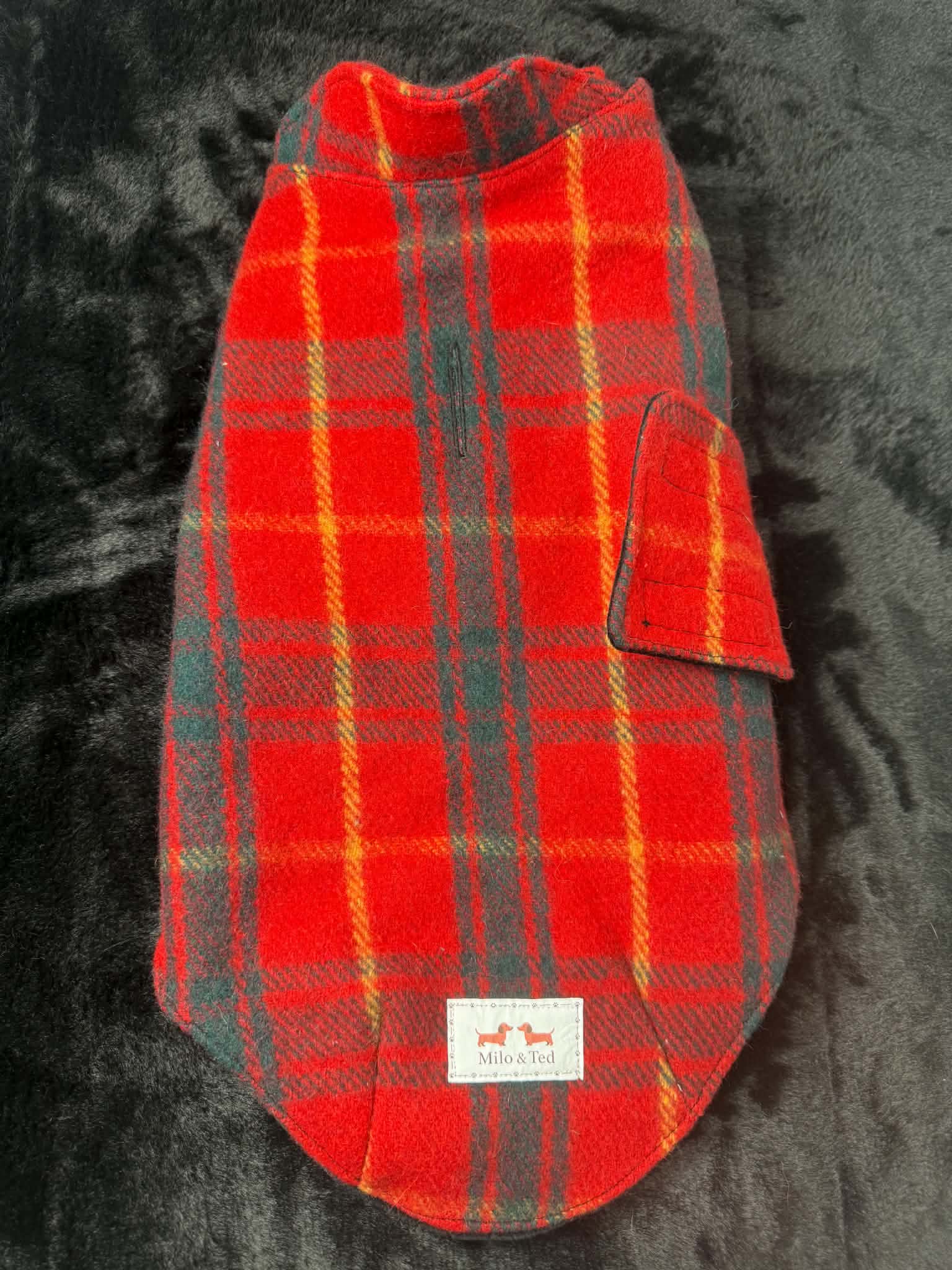 Upcycled woolen dachshund dog, puppy warm coats/jackets