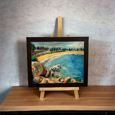 Original Design Seascape Port Elliot Beach Illustration Birthday Holiday Gift Ceramic Desk Art