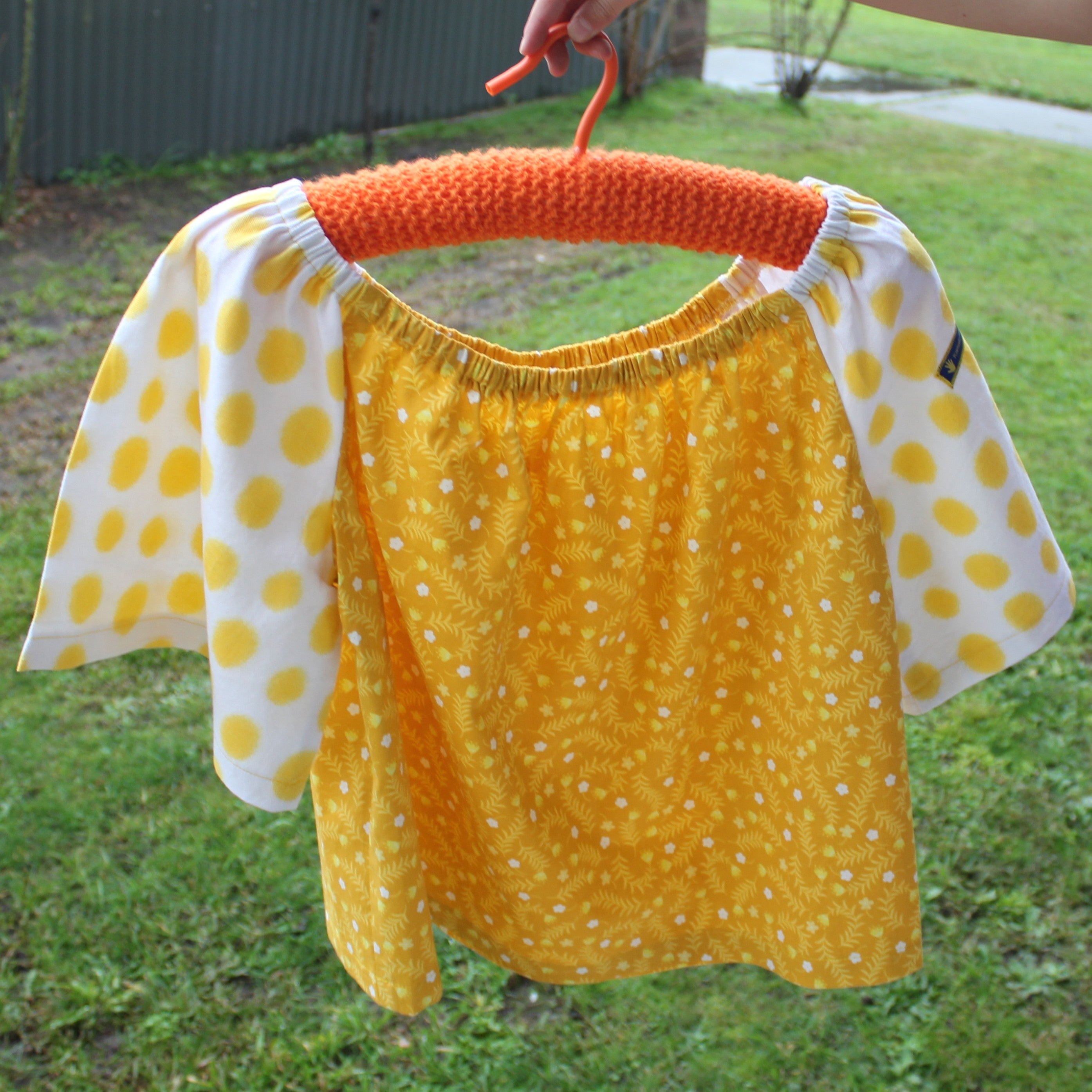 Womens Peasant Top, Small, Polkadots/Floral, Cotton