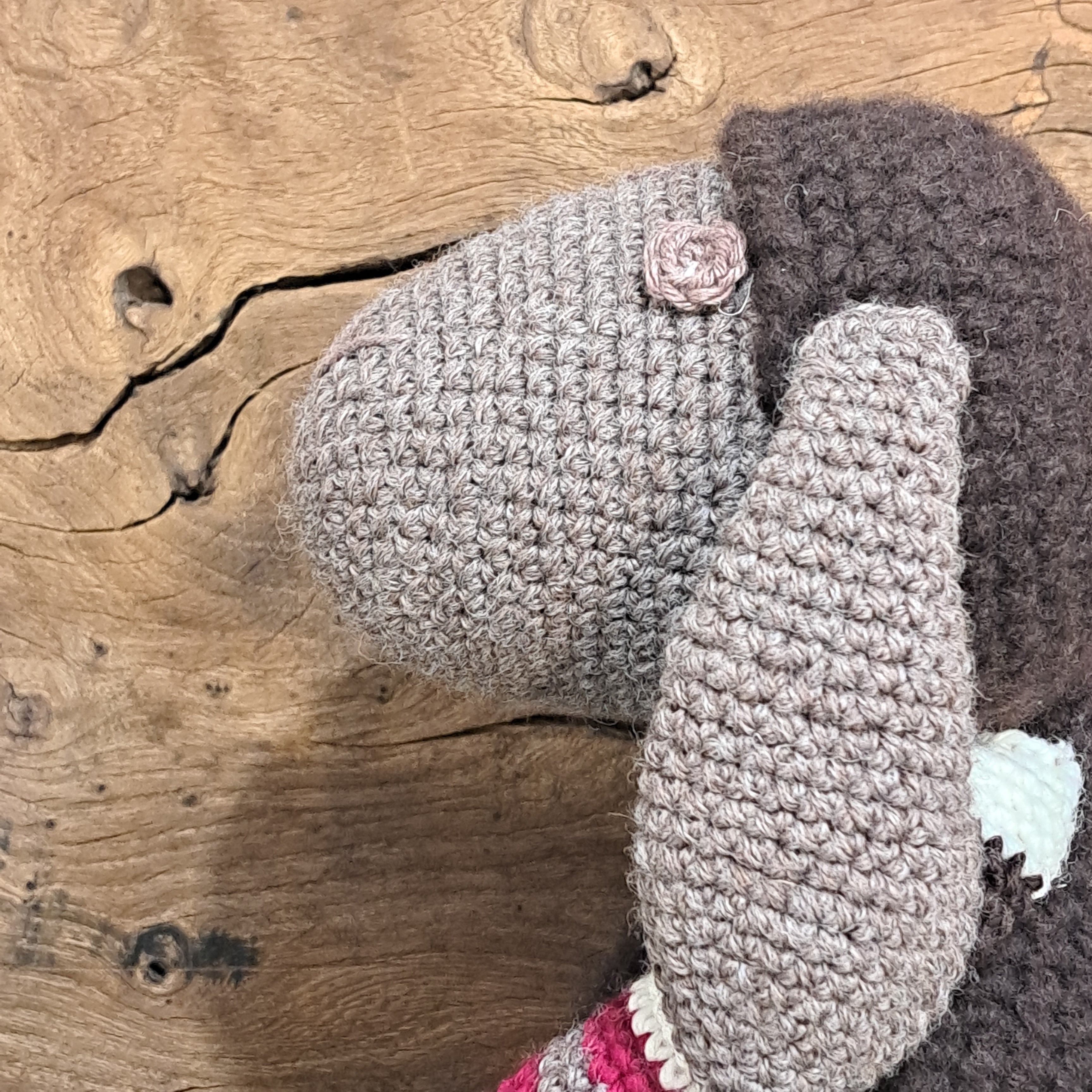 Crochet black sheep toy