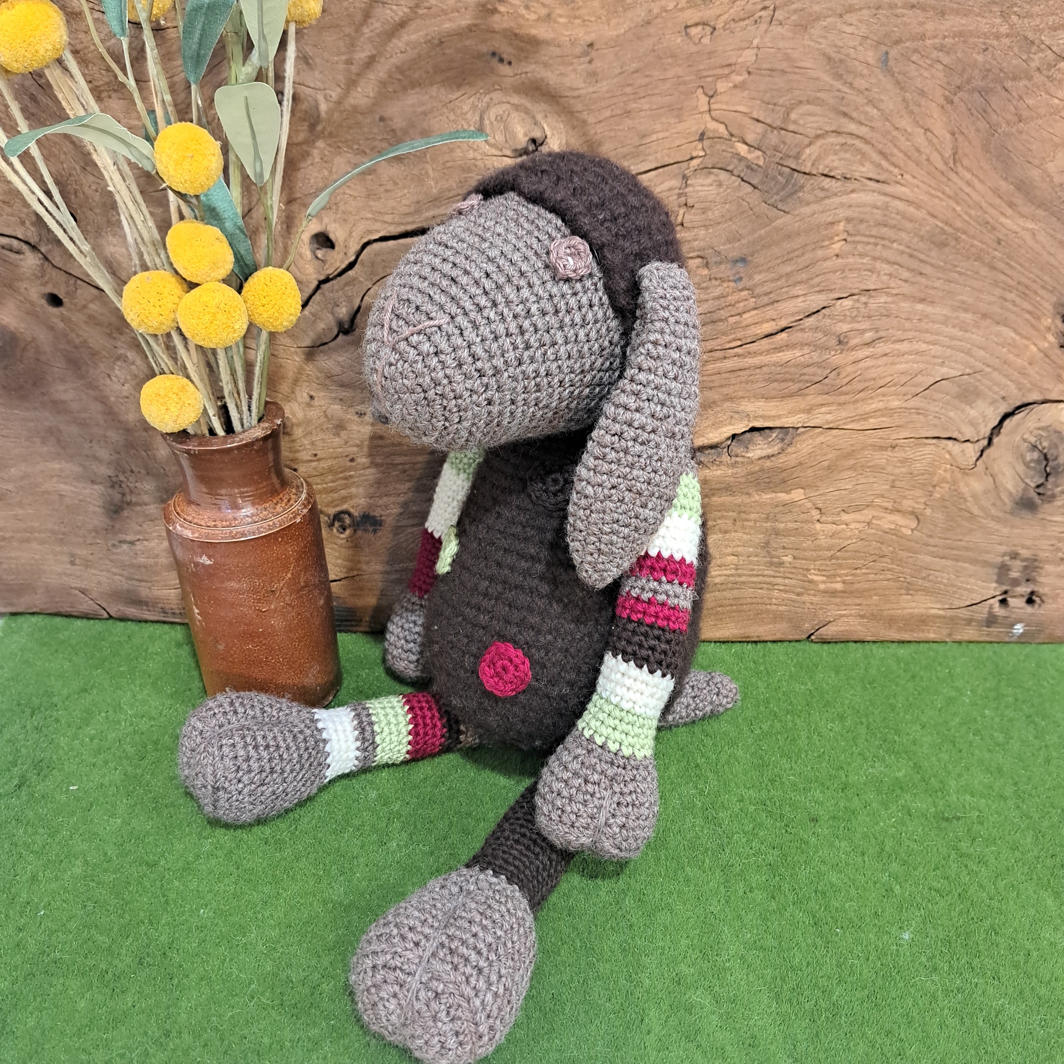 Crochet black sheep toy