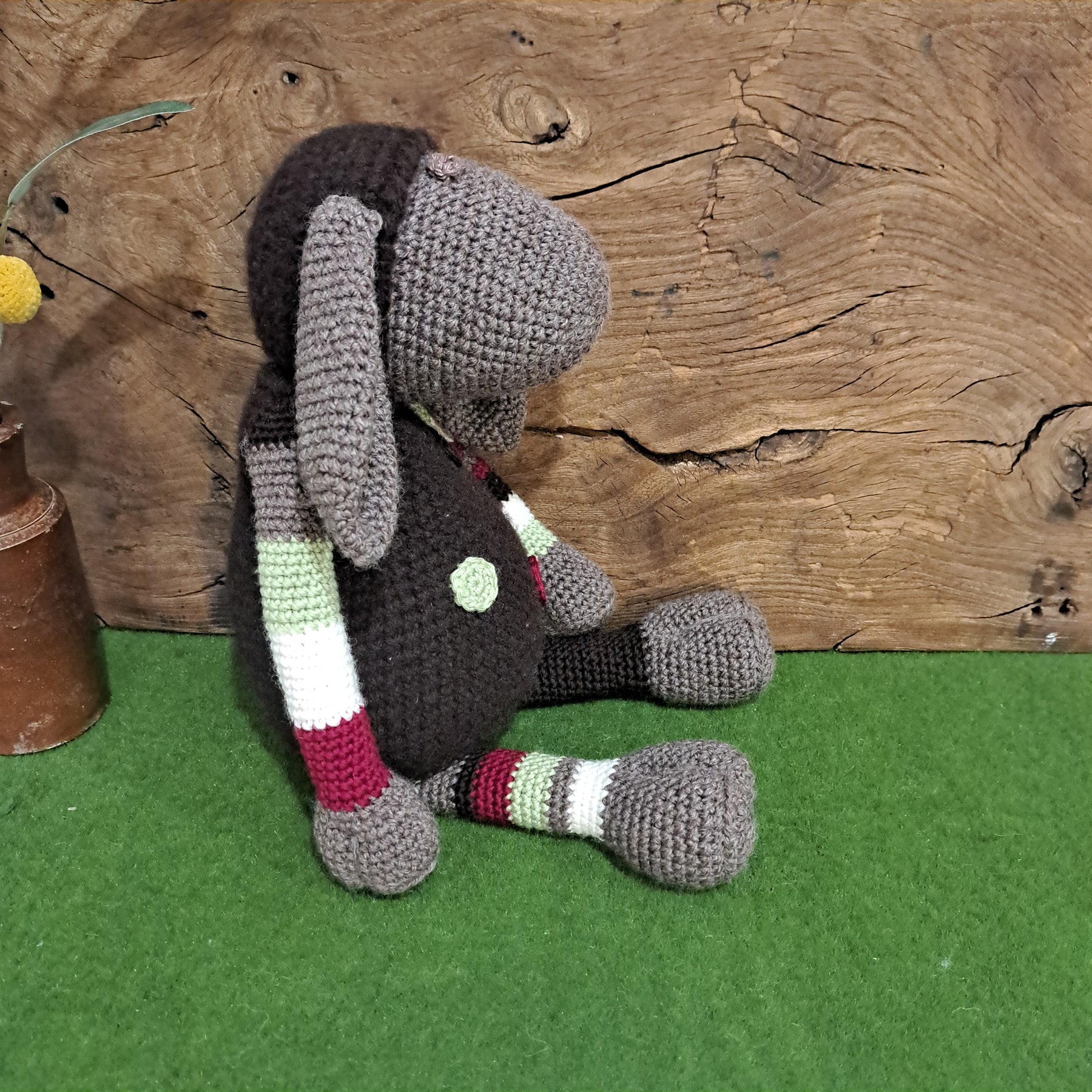 Crochet black sheep toy