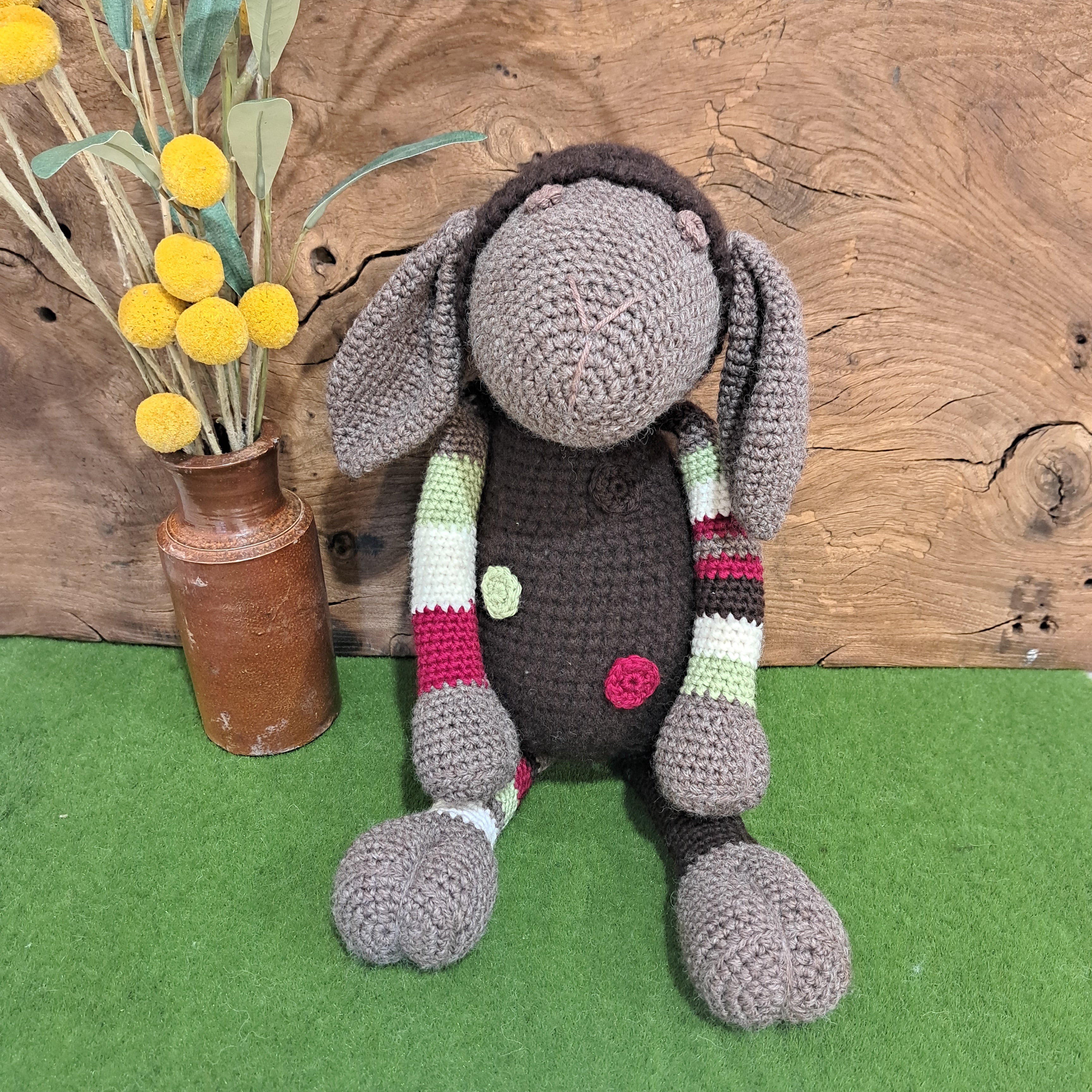 Crochet black sheep toy