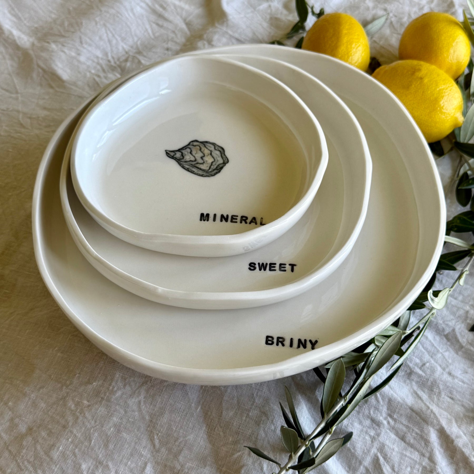 Handmade Porcelain Serving Plates | Gathered: Seafood Collection