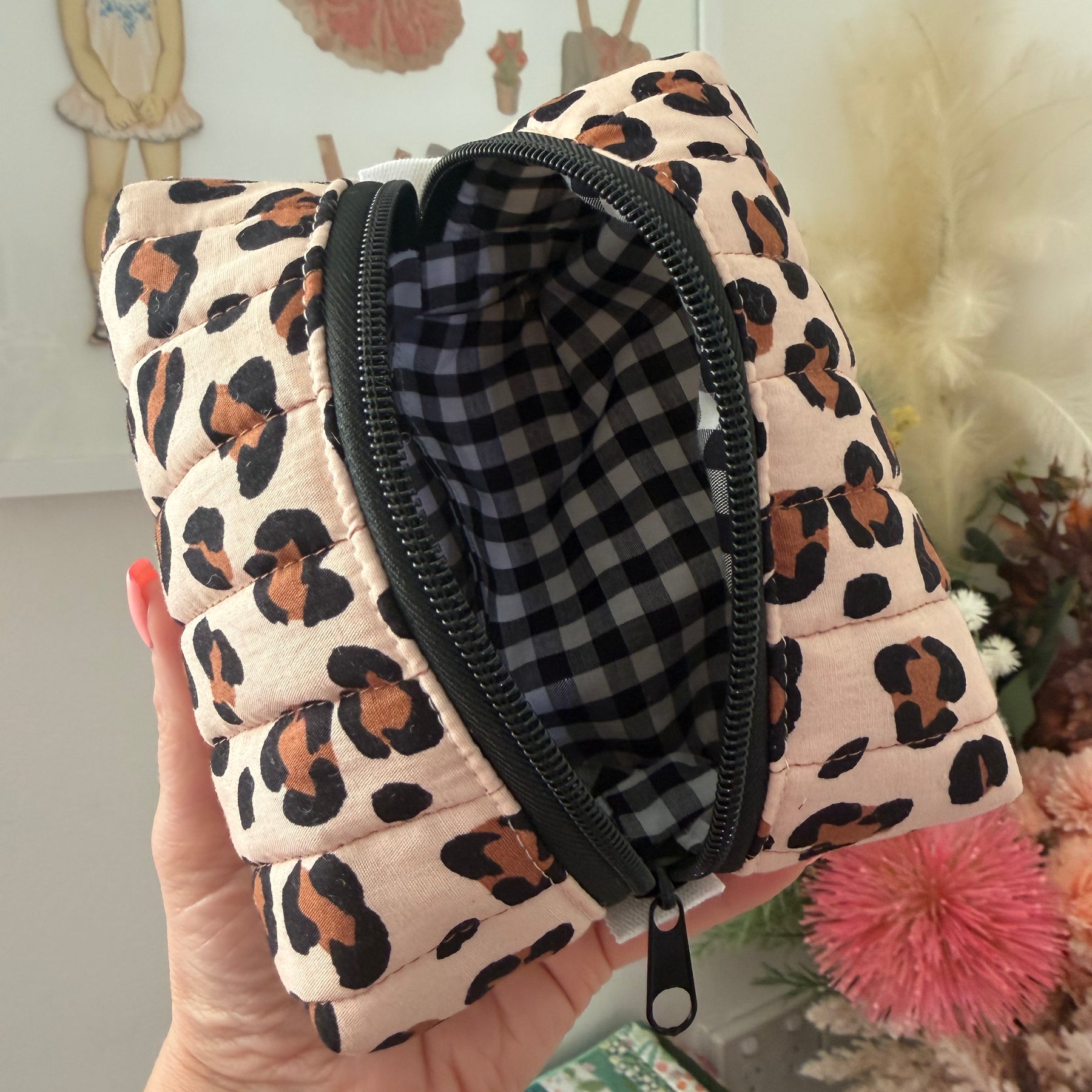 Boxy Zipper Pouch - Animal Print